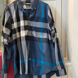 Burberry Brit Sz L Mens Button Up